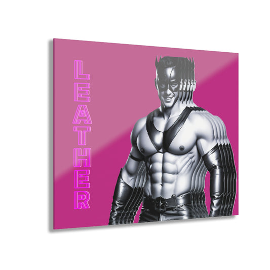 Leather: Neon NYC Nights- Acrylic Print 30″x 20″ or 20"x16"