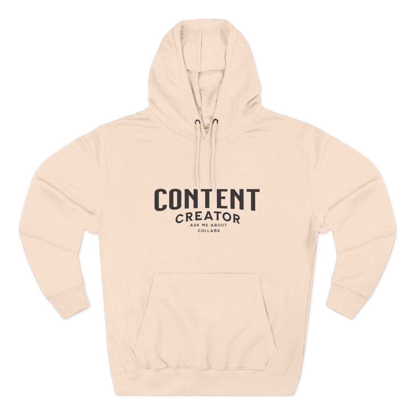 Fleece Hoodie for Content Creators - Three-Panel Design