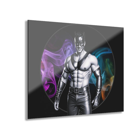 💥 "Masked Heat" — Glossy Acrylic Wall Print