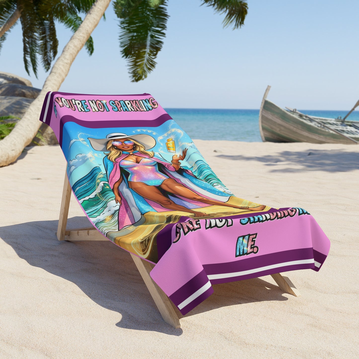 ROXY "IF YOU'RE NOT SPARKLING..." PREMIUM TOWEL- SUN LOTION MAGIC EDITION