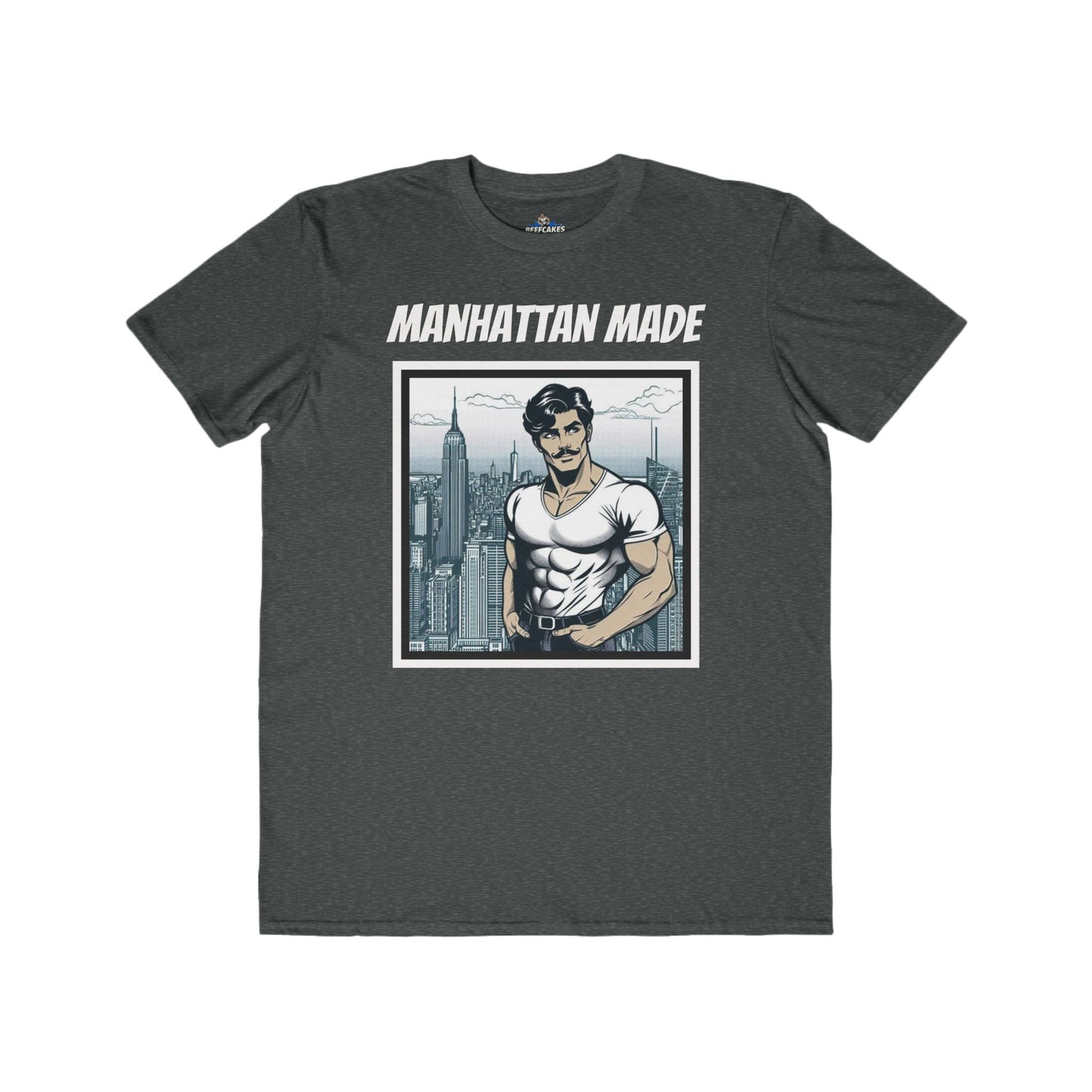 NYC Beefcake Tee- Manhattan Made, Muscle Powered. NYC Approved
