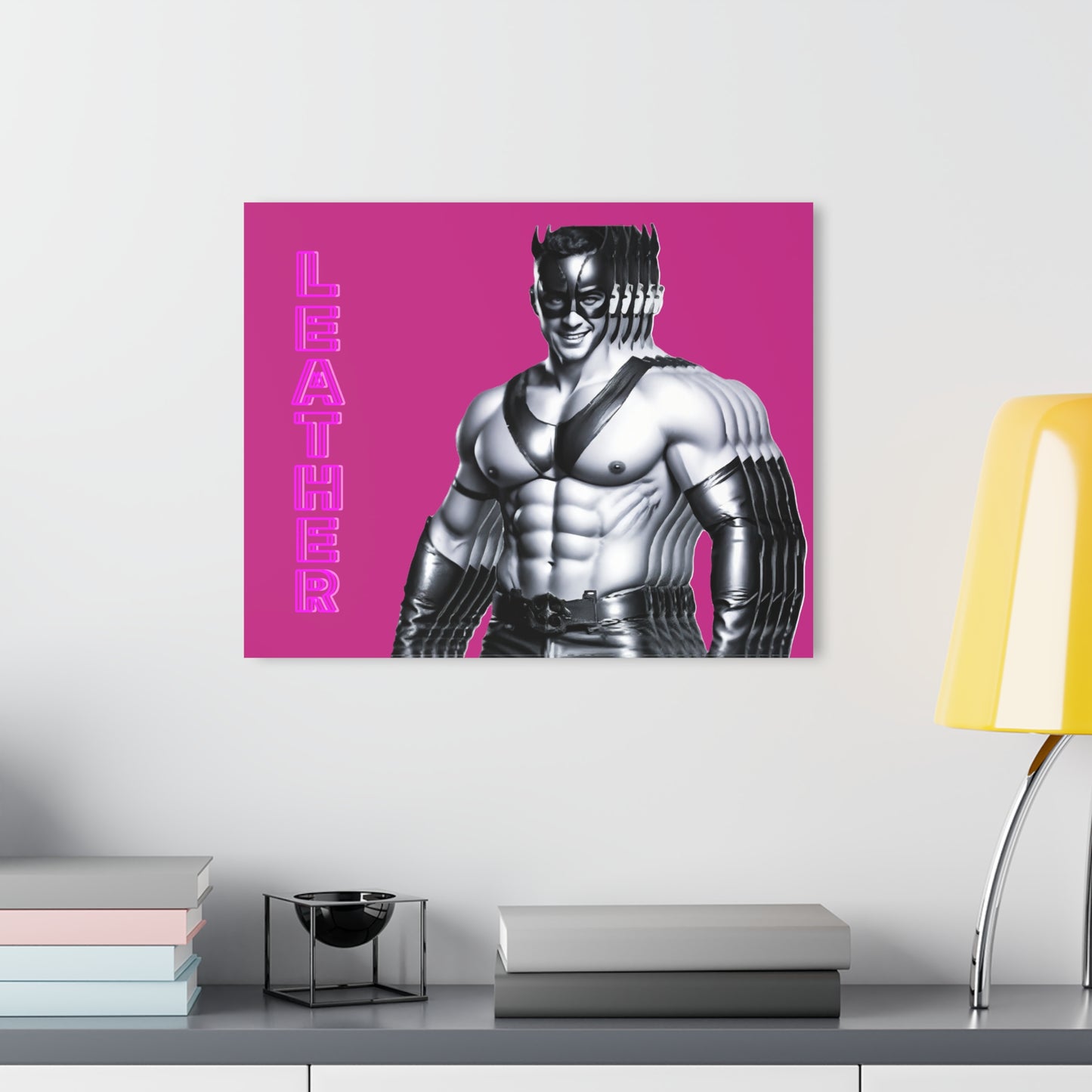 LEATHER: NEON NYC NIGHTS - ACRYLIC PRINT 30″x 20″ or 20"x16"