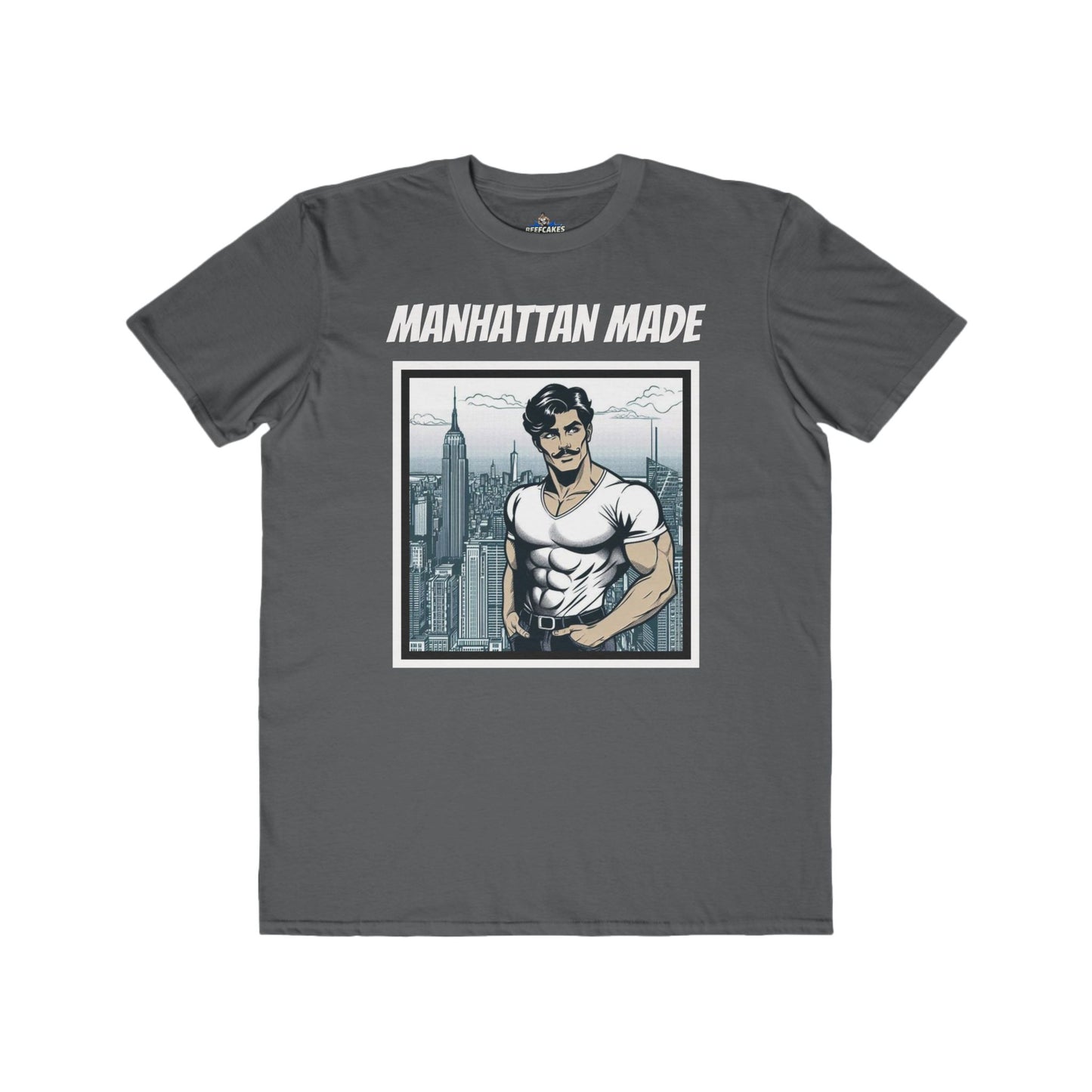 NYC Beefcake Tee- Manhattan Made, Muscle Powered. NYC Approved