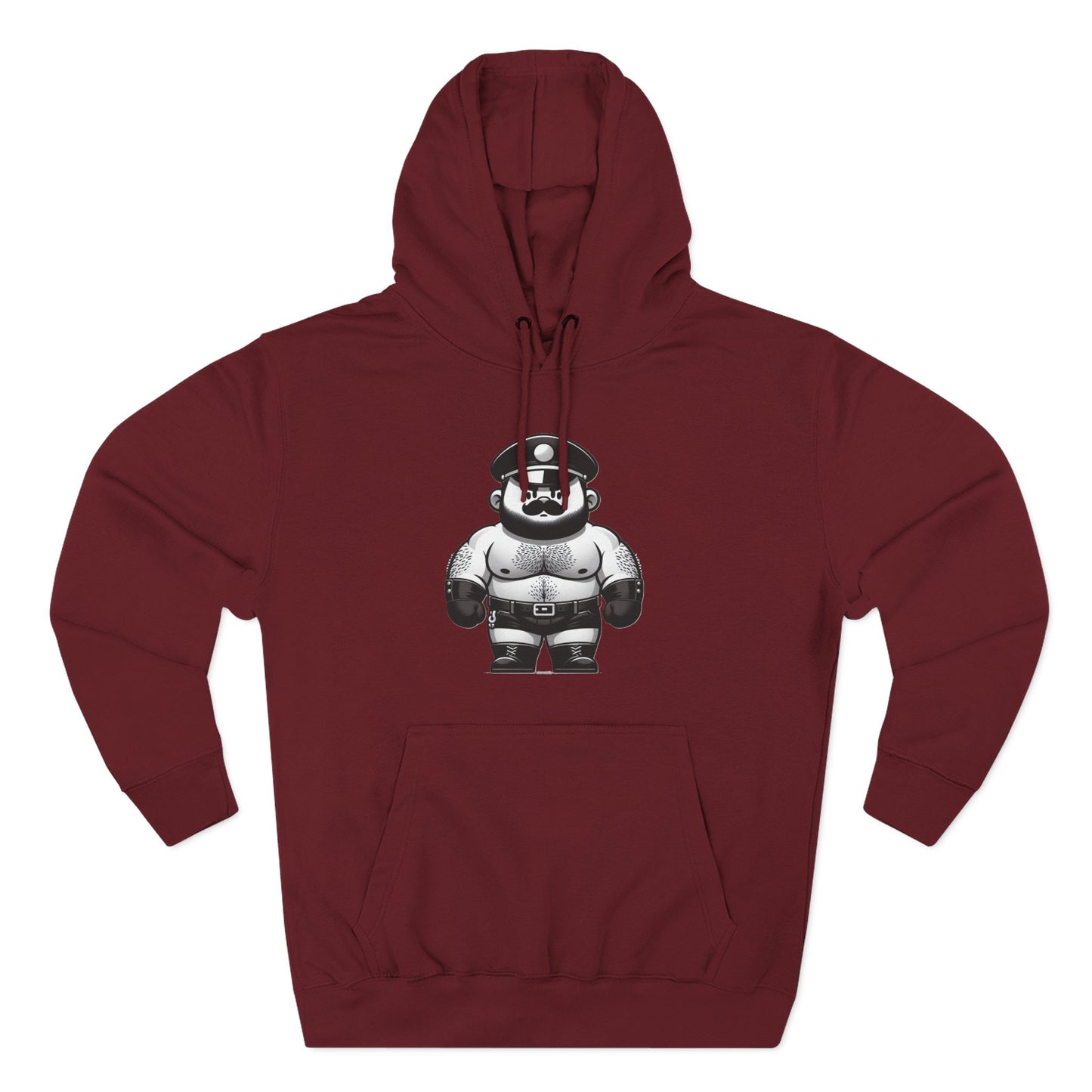 🐼 LEATHER BEAR ON PATROL, MEN'S HOODIE