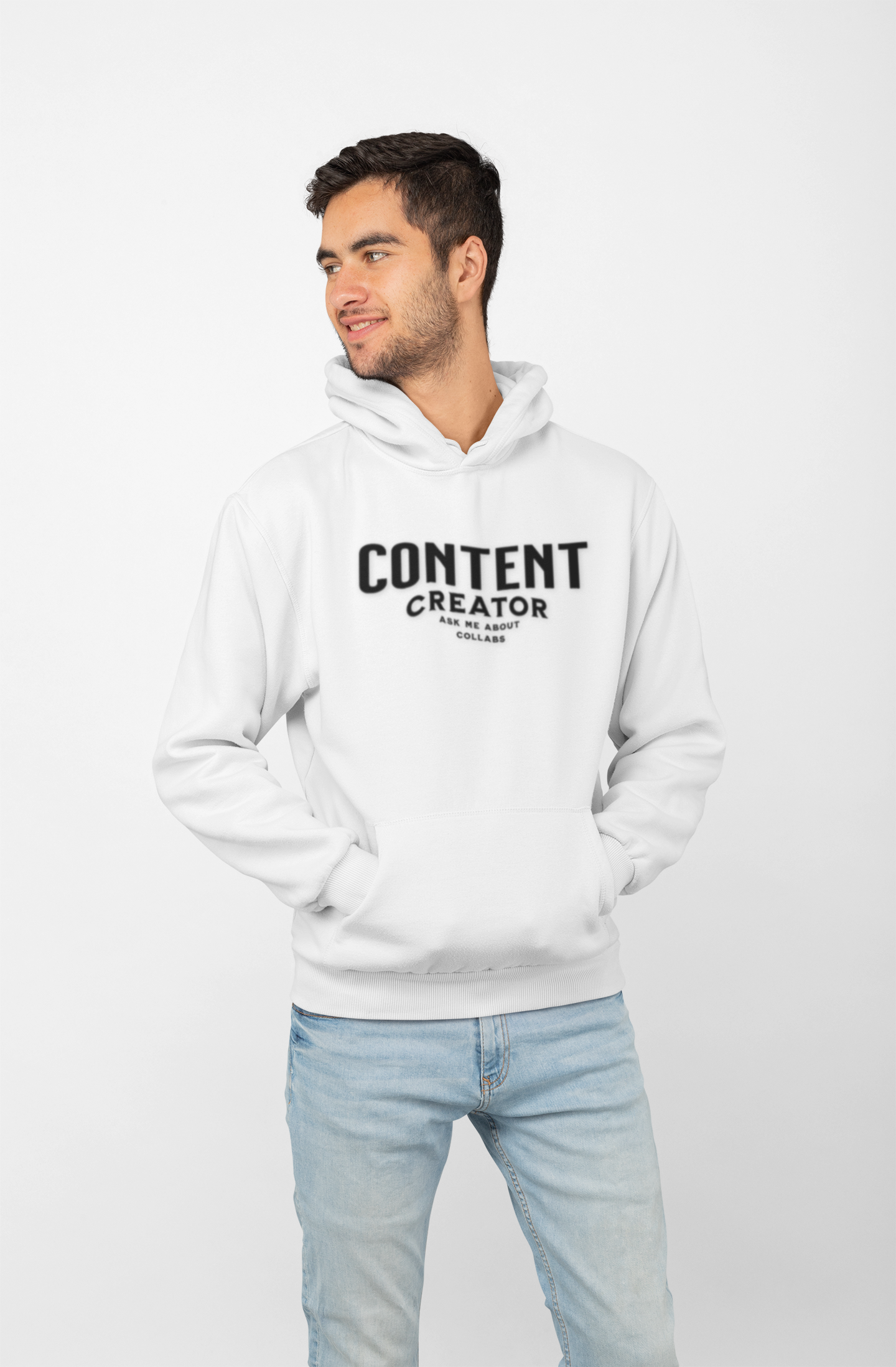 Fleece Hoodie for Content Creators - Three-Panel Design