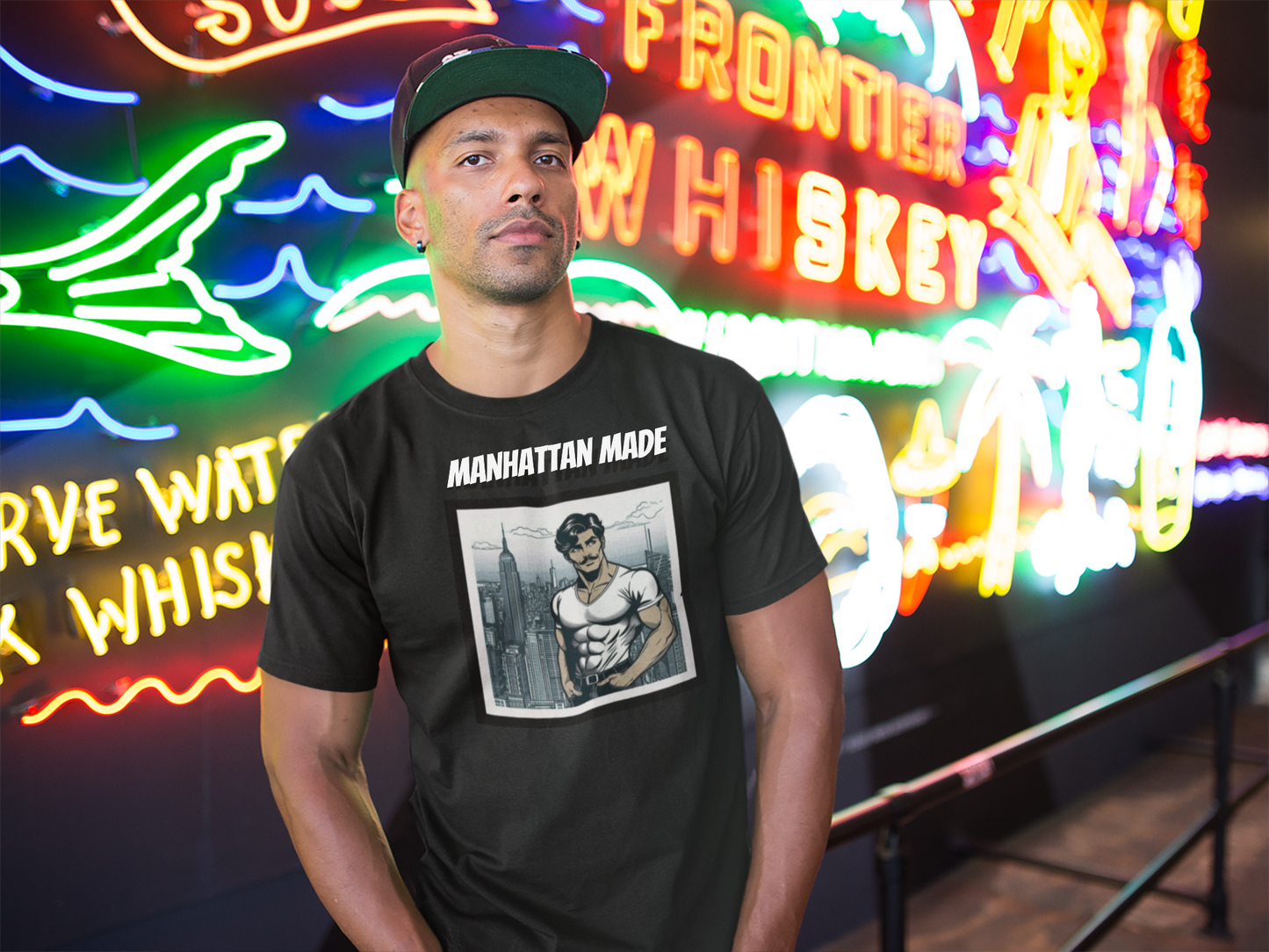 NYC Beefcake Tee- Manhattan Made, Muscle Powered. NYC Approved