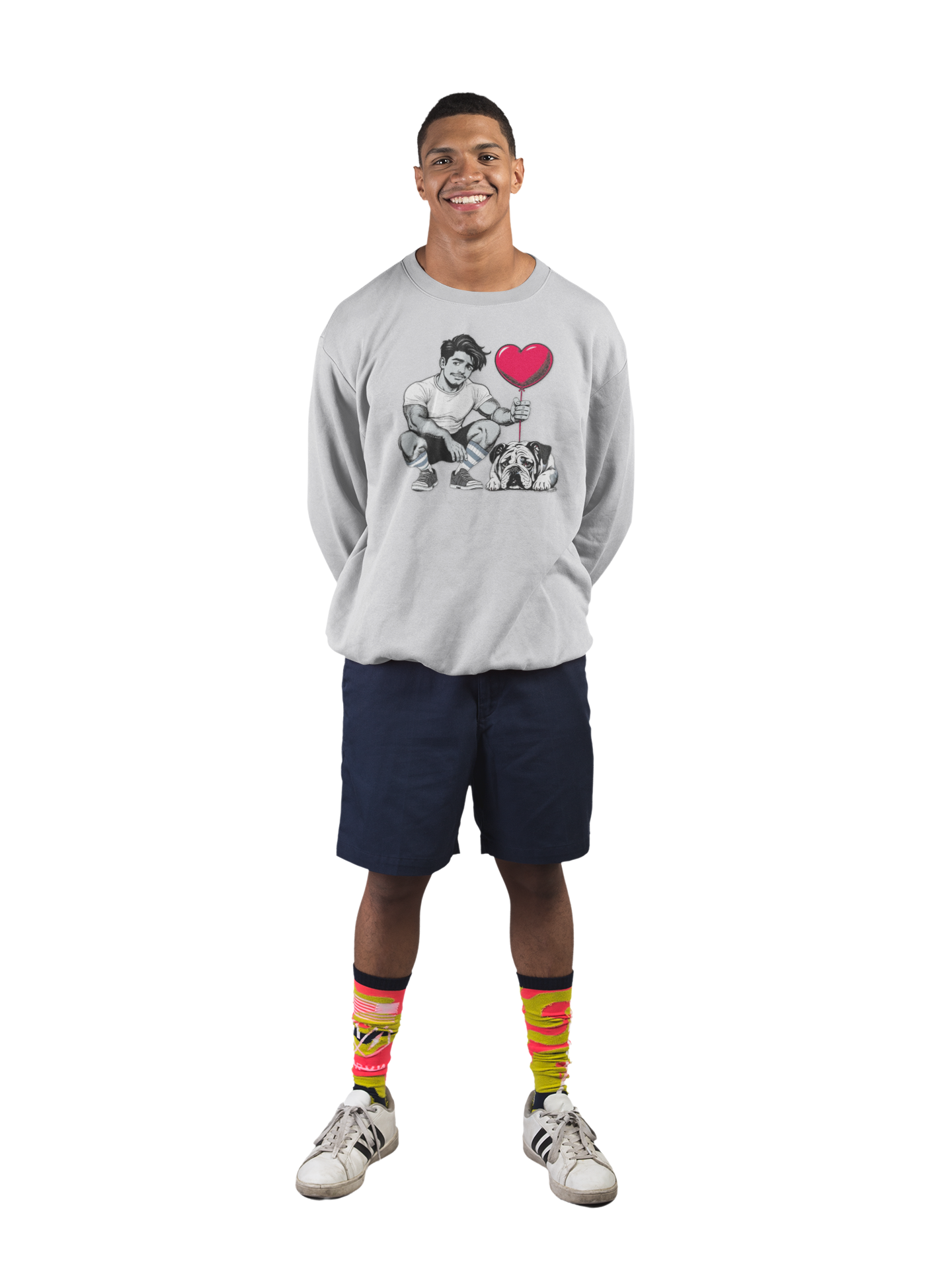 PUPPY LOVE BEEFCAKE STYLE - MEN'S BASE LONG SLEEVE TEE
