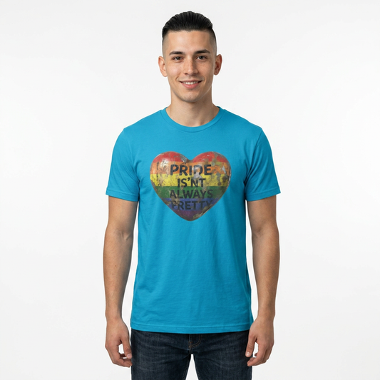 🌈PRIDE COLLECTION- PRIDE ISN'T ALWAYS PRETTY TEE/FRONT & BACK