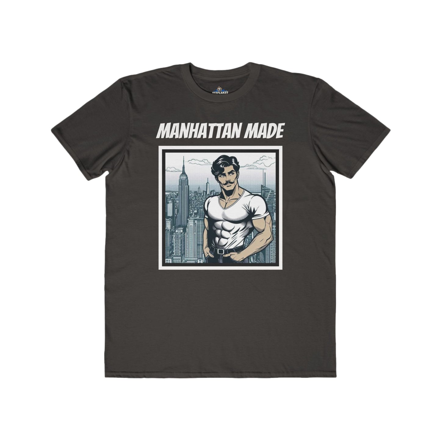 NYC Beefcake Tee- Manhattan Made, Muscle Powered. NYC Approved