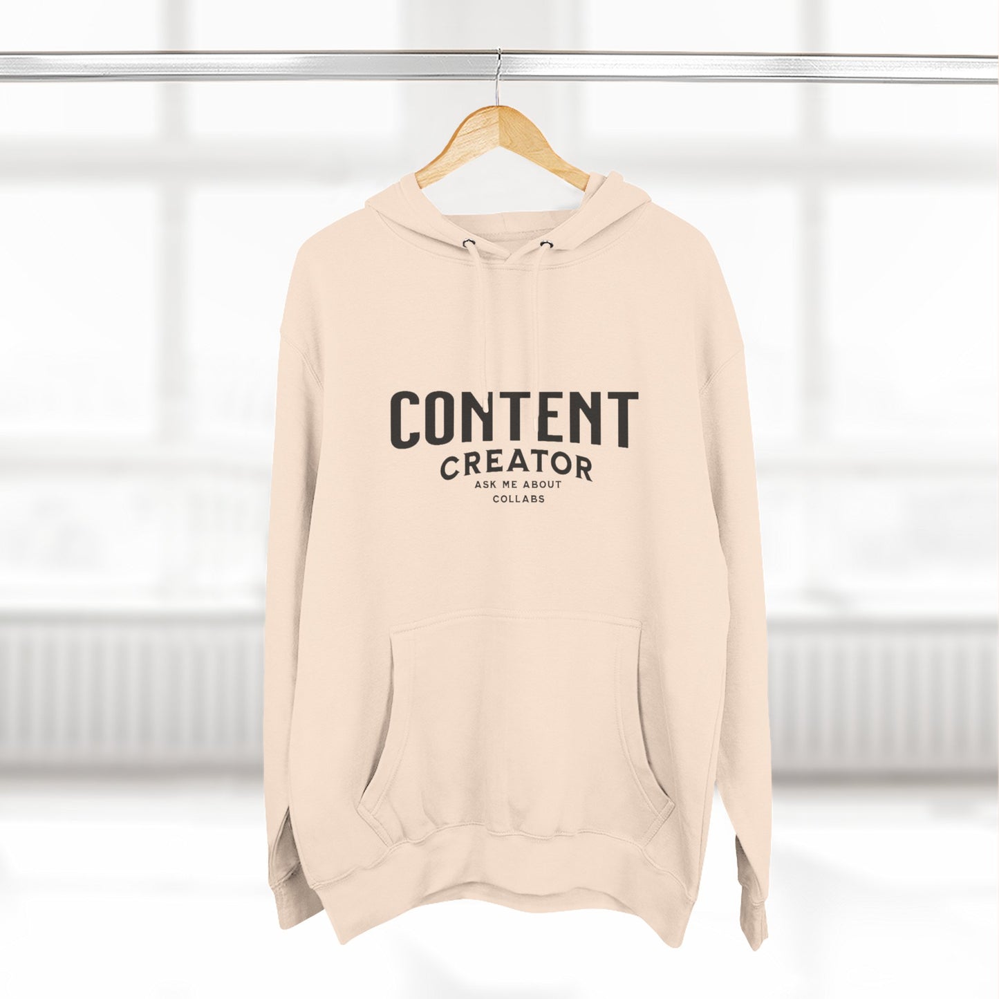 Fleece Hoodie for Content Creators - Three-Panel Design