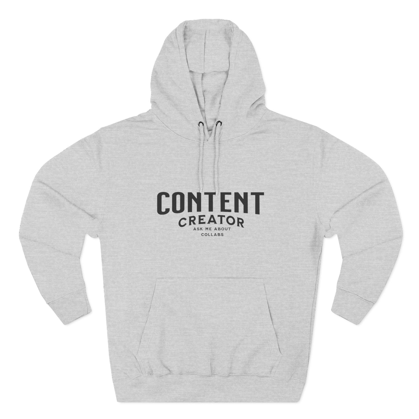 Fleece Hoodie for Content Creators - Three-Panel Design