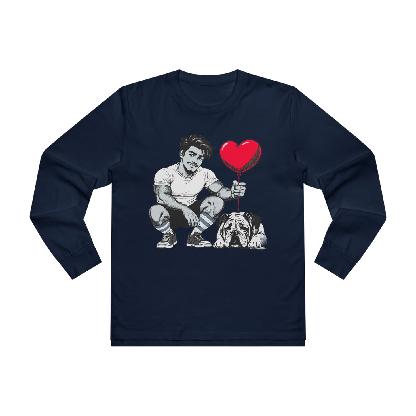 Puppy Love, Beefcake Style, Men’s Long sleeve Tee,