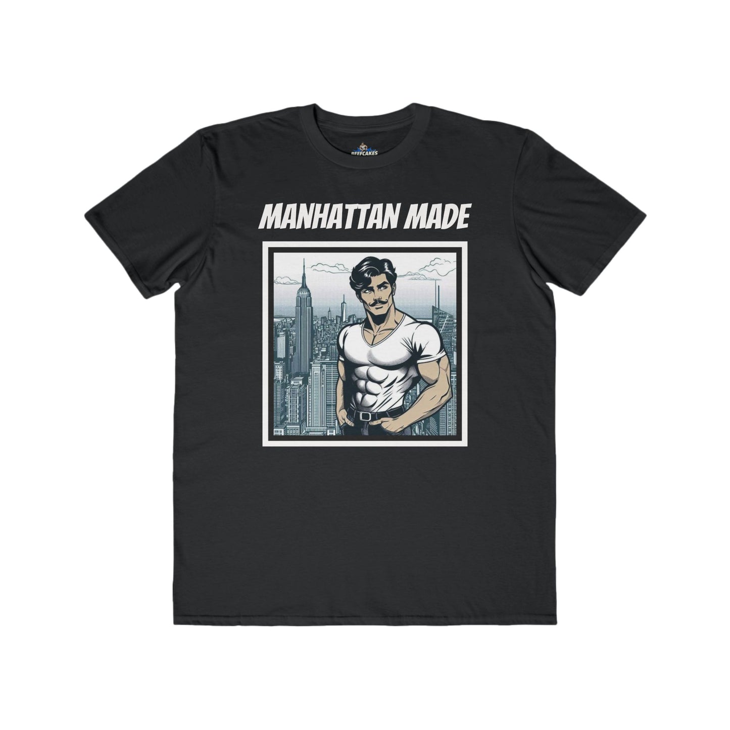 NYC Beefcake Tee- Manhattan Made, Muscle Powered. NYC Approved