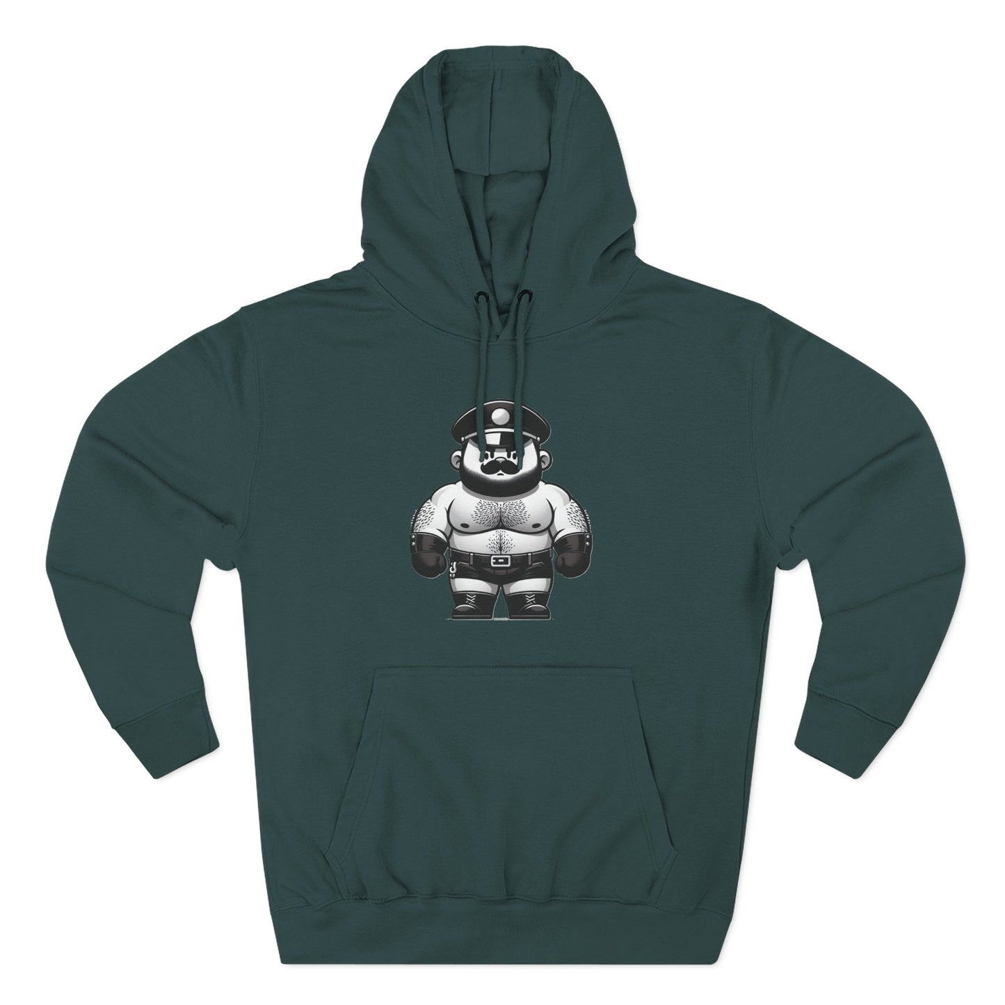 🐼 LEATHER BEAR ON PATROL, MEN'S HOODIE