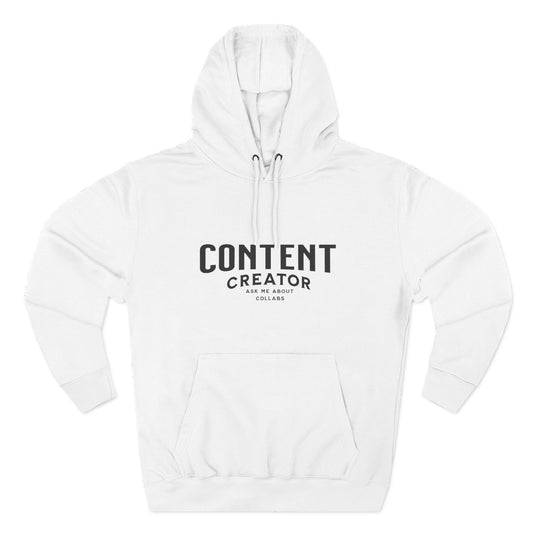 Fleece Hoodie for Content Creators - Three-Panel Design