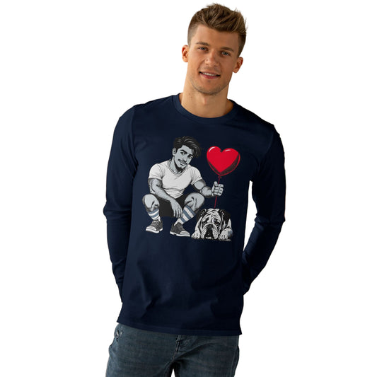Puppy Love, Beefcake Style, Men’s Long sleeve Tee,