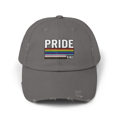 🌈PRIDE 4 ALL- DISTRESSED HAT
