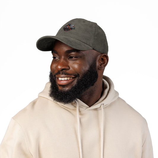 THE OBSCURO COLLECTION: MAYHEM MANIFESTED- HYENA OBSCURO VINTAGE CORDUROY CAP (EMBROIDERED)-