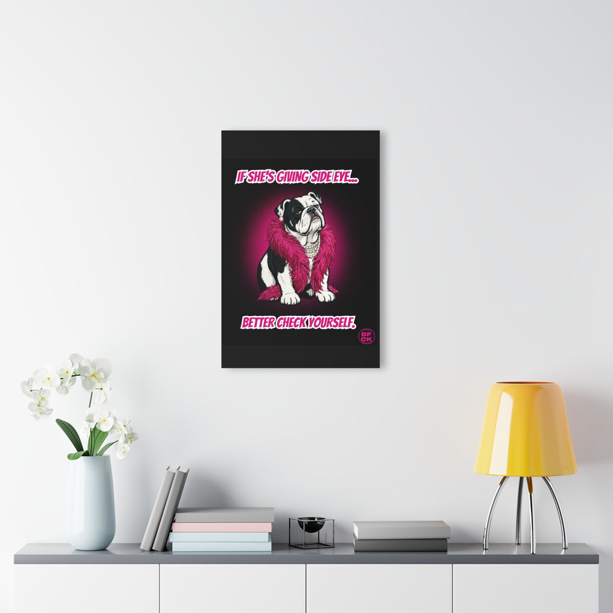 GIGI: THE SIDE‑EYE STANDARD – ACRYLIC WALL PRINT (FRENCH CLEAT HANGING)