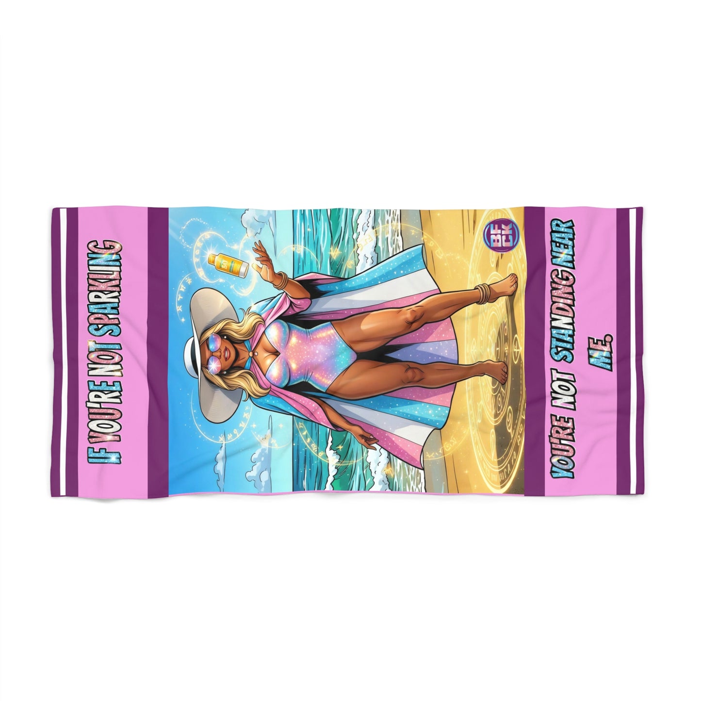 ROXY "IF YOU'RE NOT SPARKLING..." PREMIUM TOWEL- SUN LOTION MAGIC EDITION
