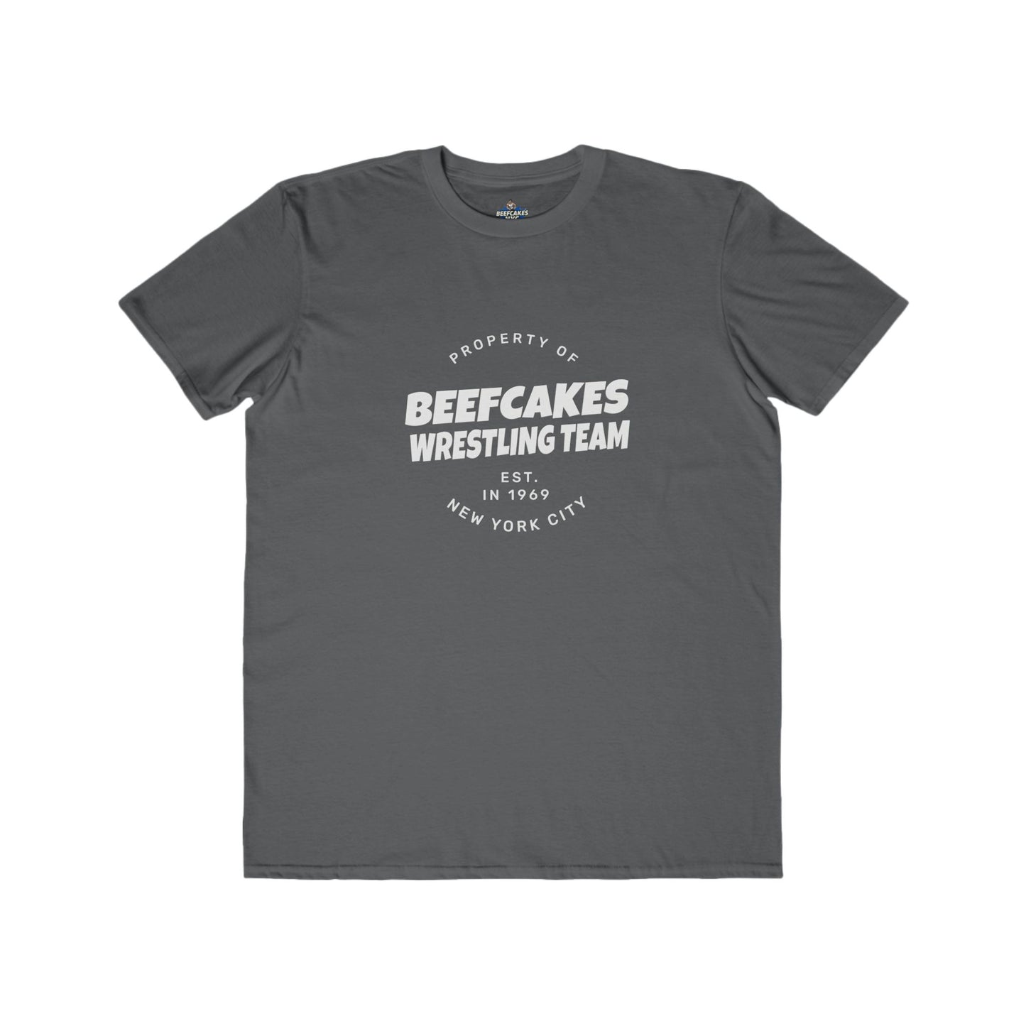 "BEEFCAKES WRESTLING TEAM PROPERTY" TEE- VINTAGE 1969 EDITION