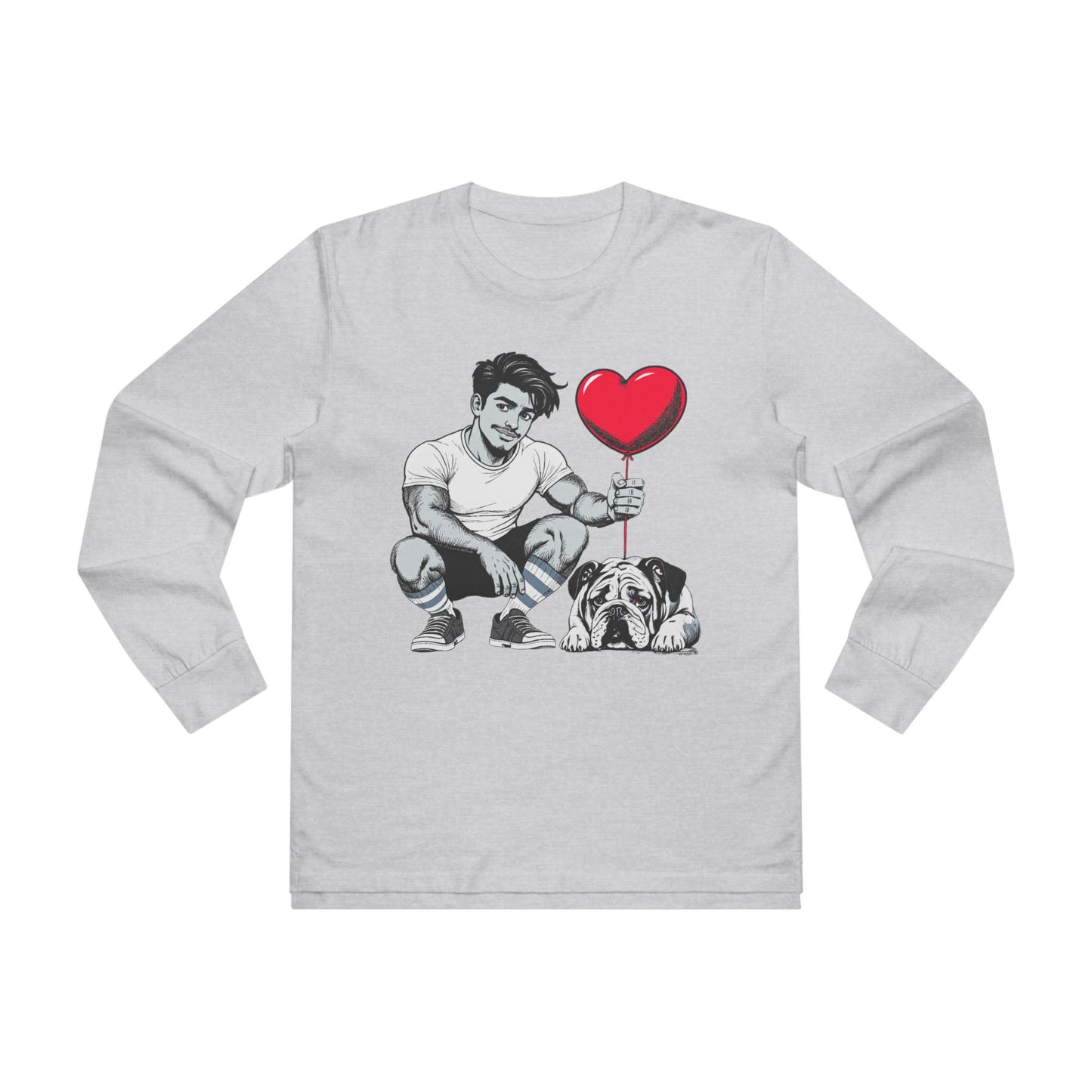 PUPPY LOVE BEEFCAKE STYLE - MEN'S BASE LONG SLEEVE TEE