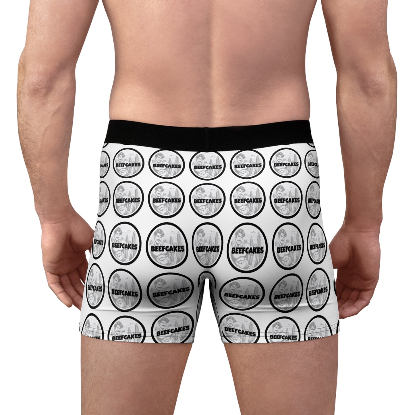 BEEFCAKE LOGO MEN'S BOXER BRIEFS