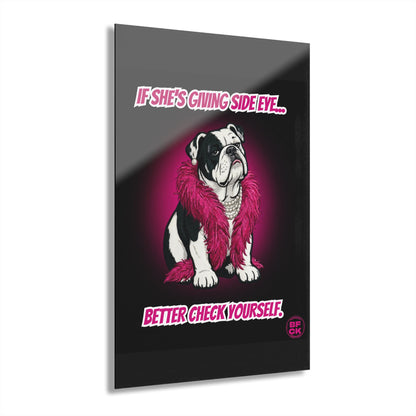 GIGI: THE SIDE‑EYE STANDARD – ACRYLIC WALL PRINT (FRENCH CLEAT HANGING)
