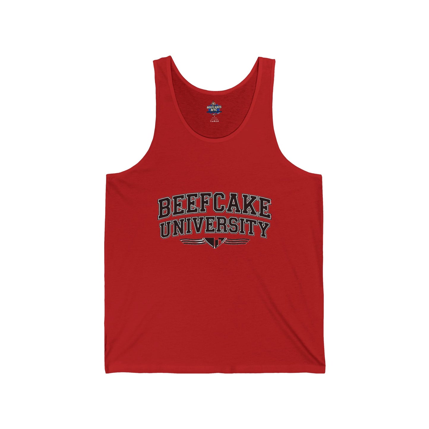 BEEFCAKE UNIVERSITY JERSEY TANK— VINTAGE COLLEGIATE GYM SHIRT