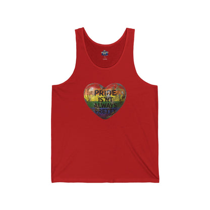 🌈PRIDE COLLECTION-"PRIDE IS'NT ALWYAS PRETTY"-WEATHERED RAINBOW HEART