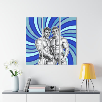 BEEFCAKES BOYS WILL BE BOYS SWIRL/LIMITED EDITION COLLECTORS Acrylic Prints (Triptych)