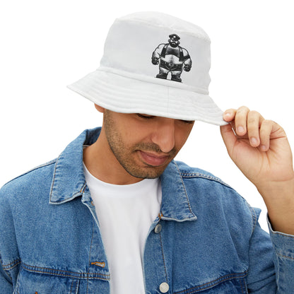 BEEFCAKE LEATHER BEAR BUCKET HAT