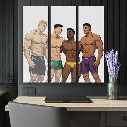 Chosen Fam: Triptych of Joy 36"x 12"
