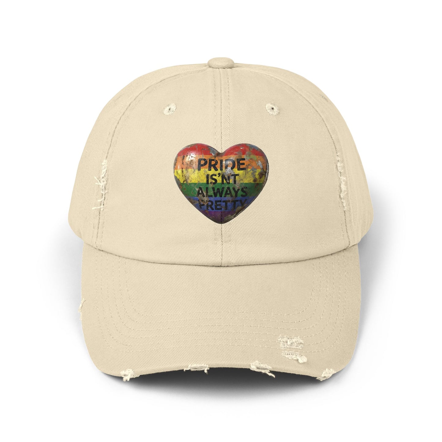 🌈PRIDE COLLECTION-"PRIDE IS'NT ALWAYS PRETTY" - DISTRESSED HAT