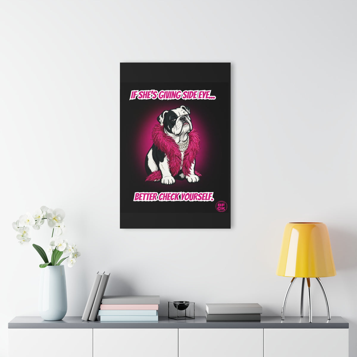 GIGI: THE SIDE‑EYE STANDARD – ACRYLIC WALL PRINT (FRENCH CLEAT HANGING)