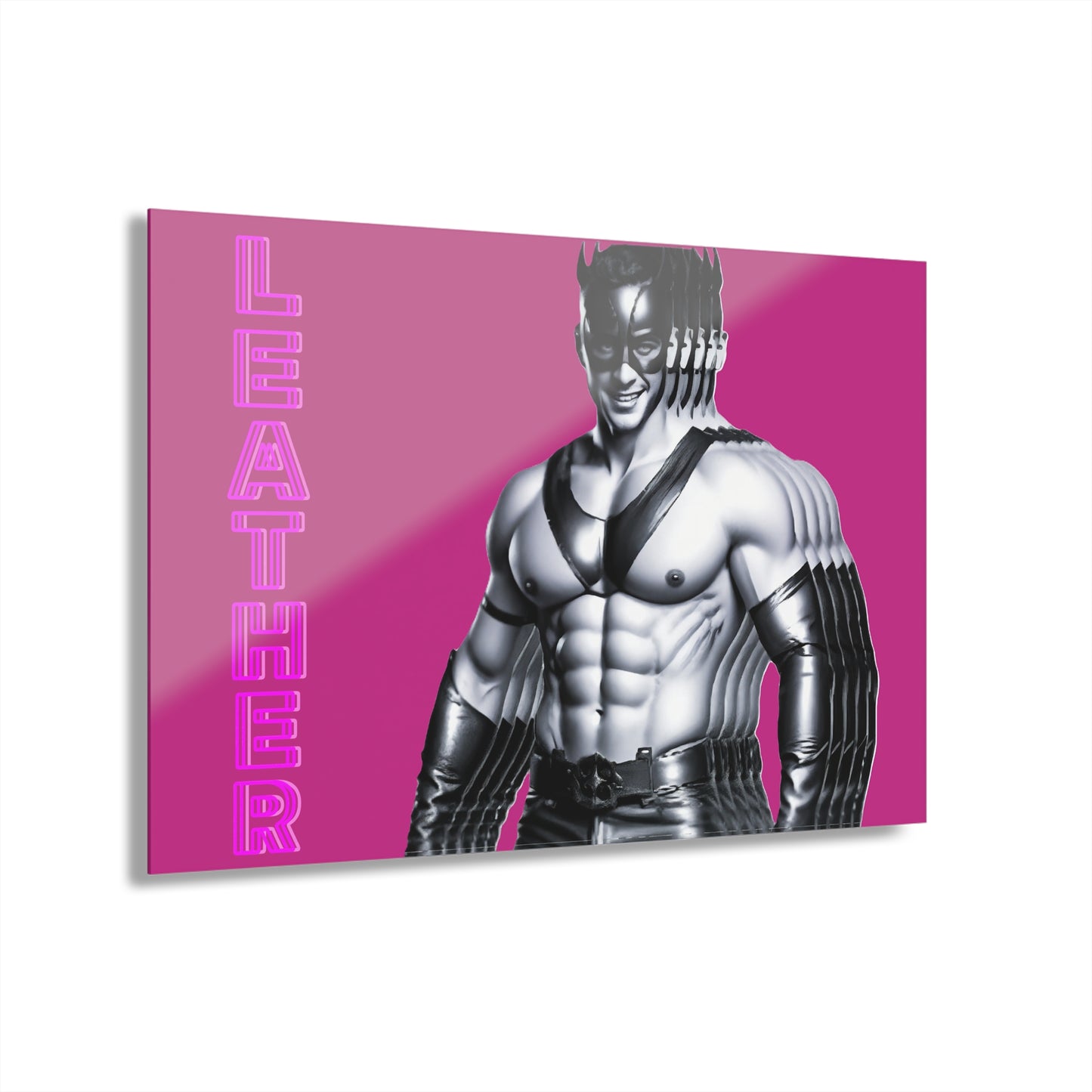 LEATHER: NEON NYC NIGHTS - ACRYLIC PRINT 30″x 20″ or 20"x16"