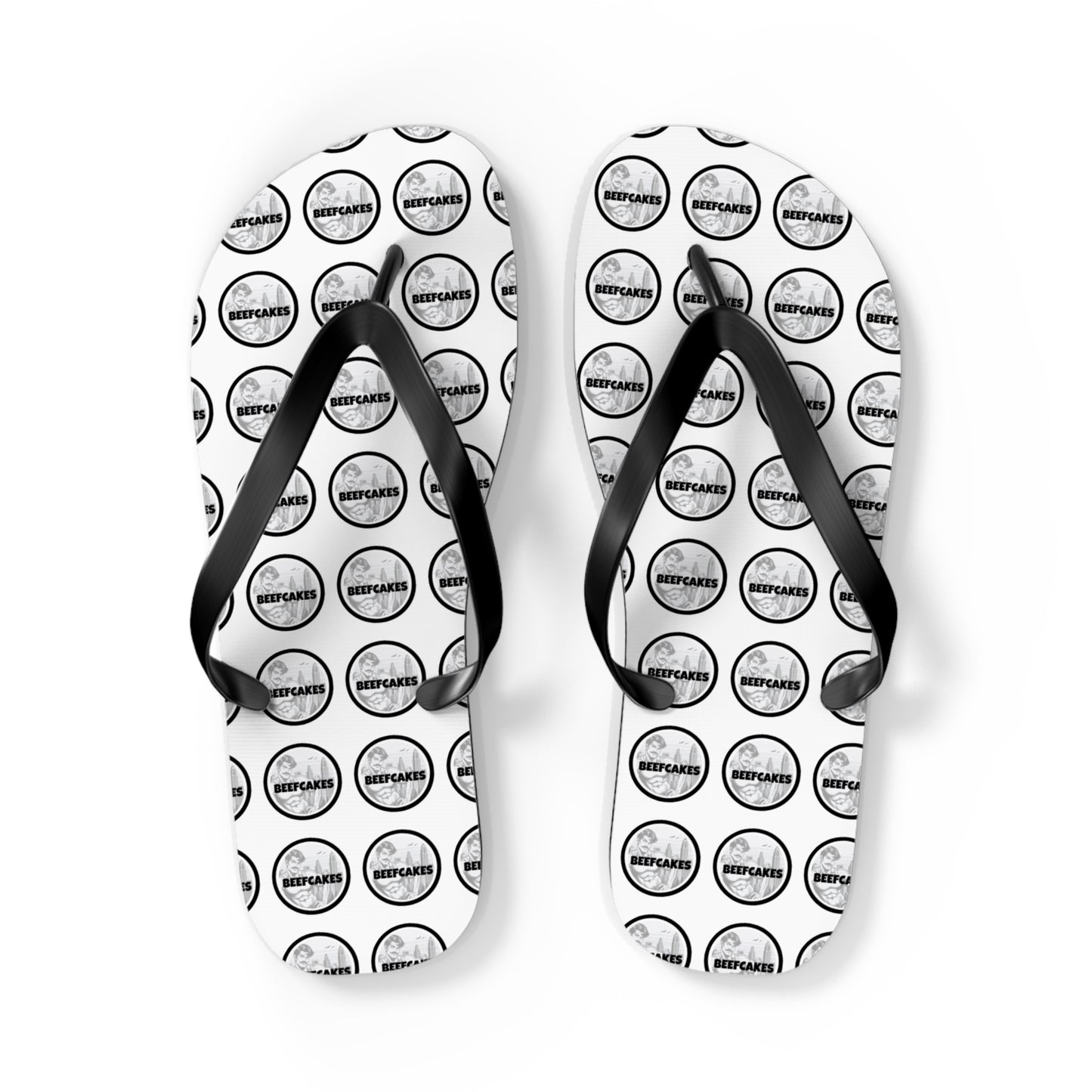 BEEFCAKE LOGO FLIP FLOPS