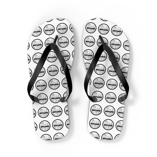 BEEFCAKE LOGO FLIP FLOPS