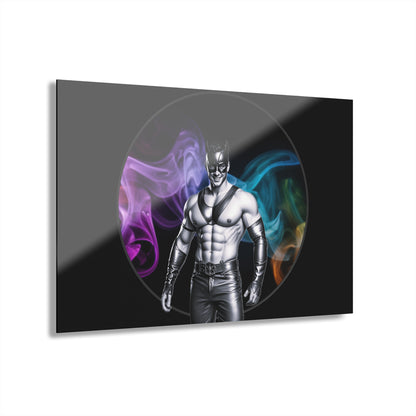 💥 "Masked Heat" — Glossy Acrylic Wall Print