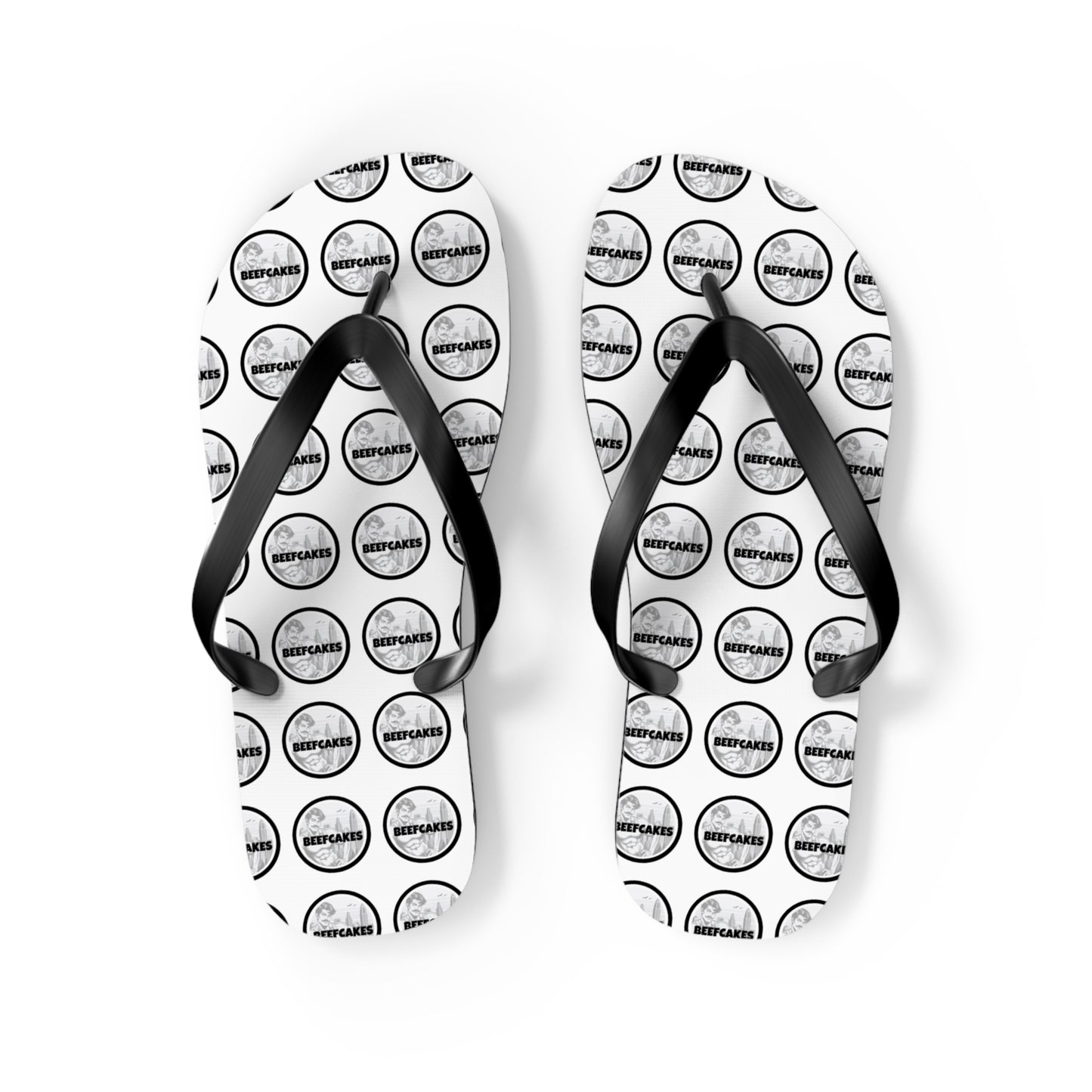 BEEFCAKE LOGO FLIP FLOPS