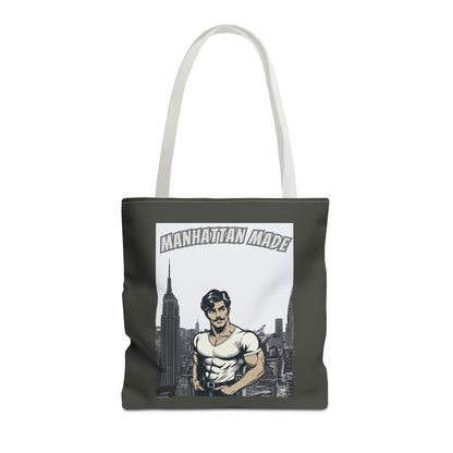 Tote Bag — "Manhattan Made" Vintage NYC Muscleman Graphic Tote