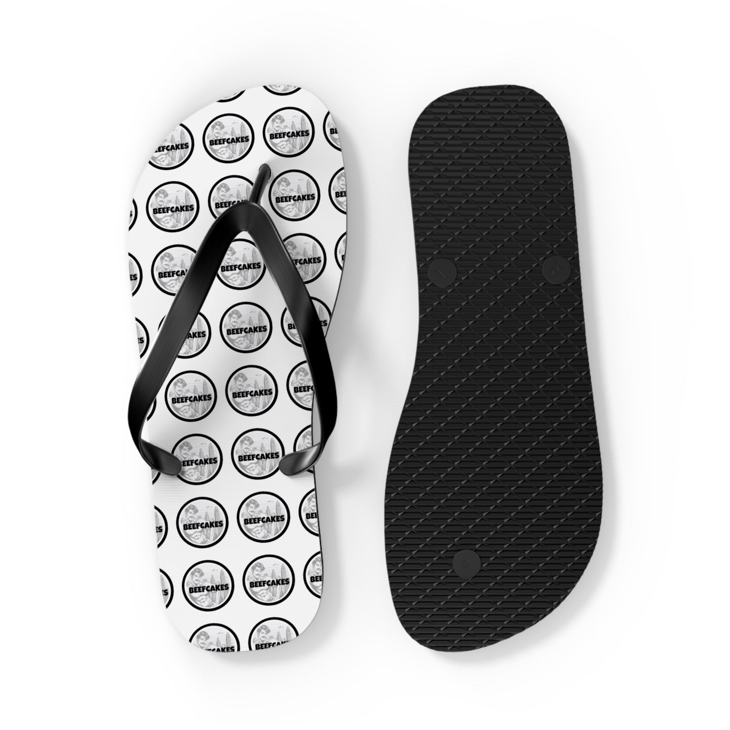 BEEFCAKE LOGO FLIP FLOPS