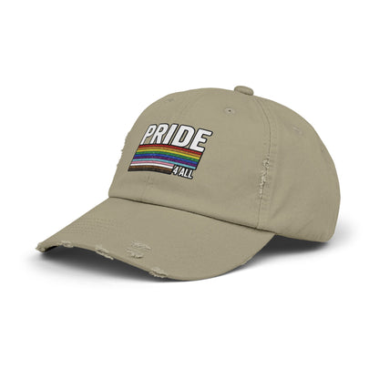 🌈PRIDE 4 ALL- DISTRESSED HAT