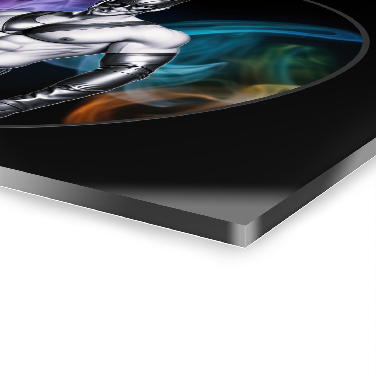 💥 "Masked Heat" — Glossy Acrylic Wall Print