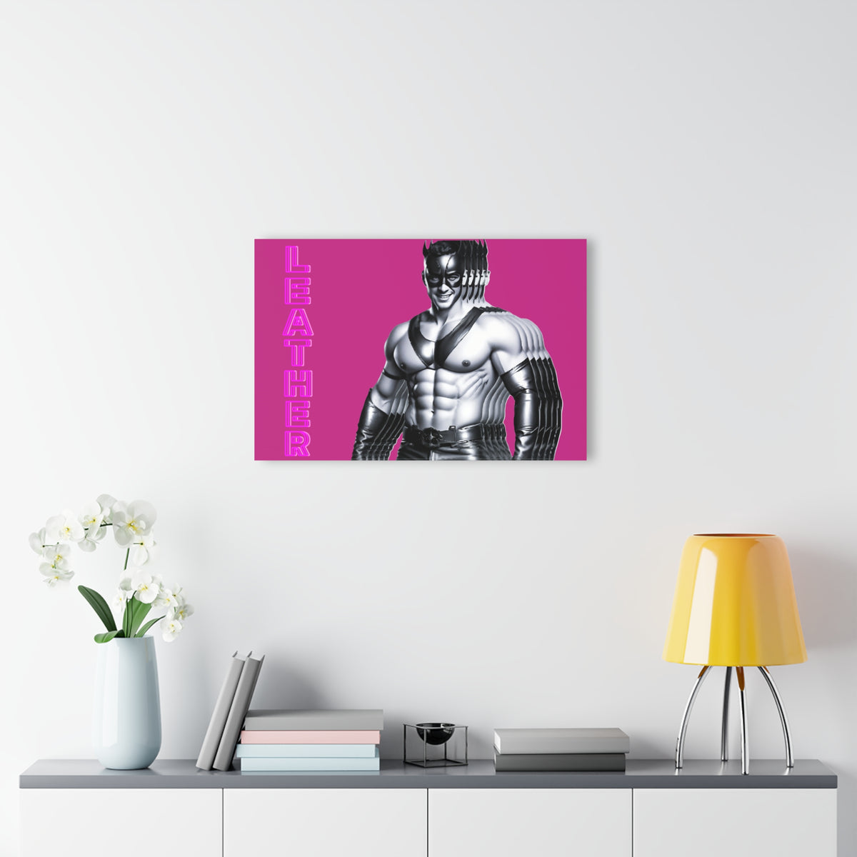 LEATHER: NEON NYC NIGHTS - ACRYLIC PRINT 30″x 20″ or 20"x16"