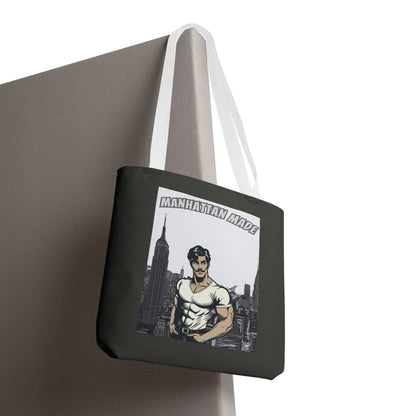 Tote Bag — "Manhattan Made" Vintage NYC Muscleman Graphic Tote