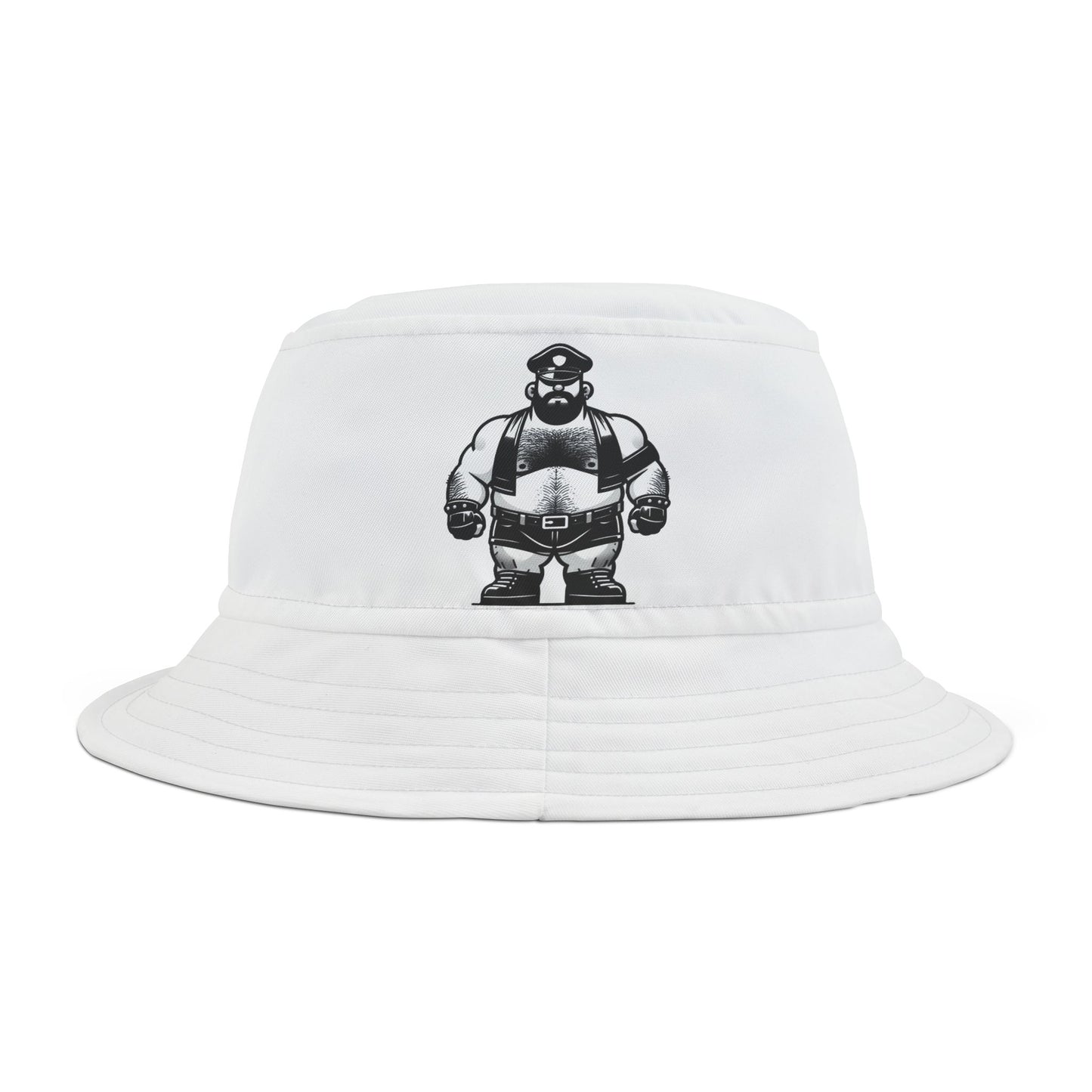 BEEFCAKE LEATHER BEAR BUCKET HAT