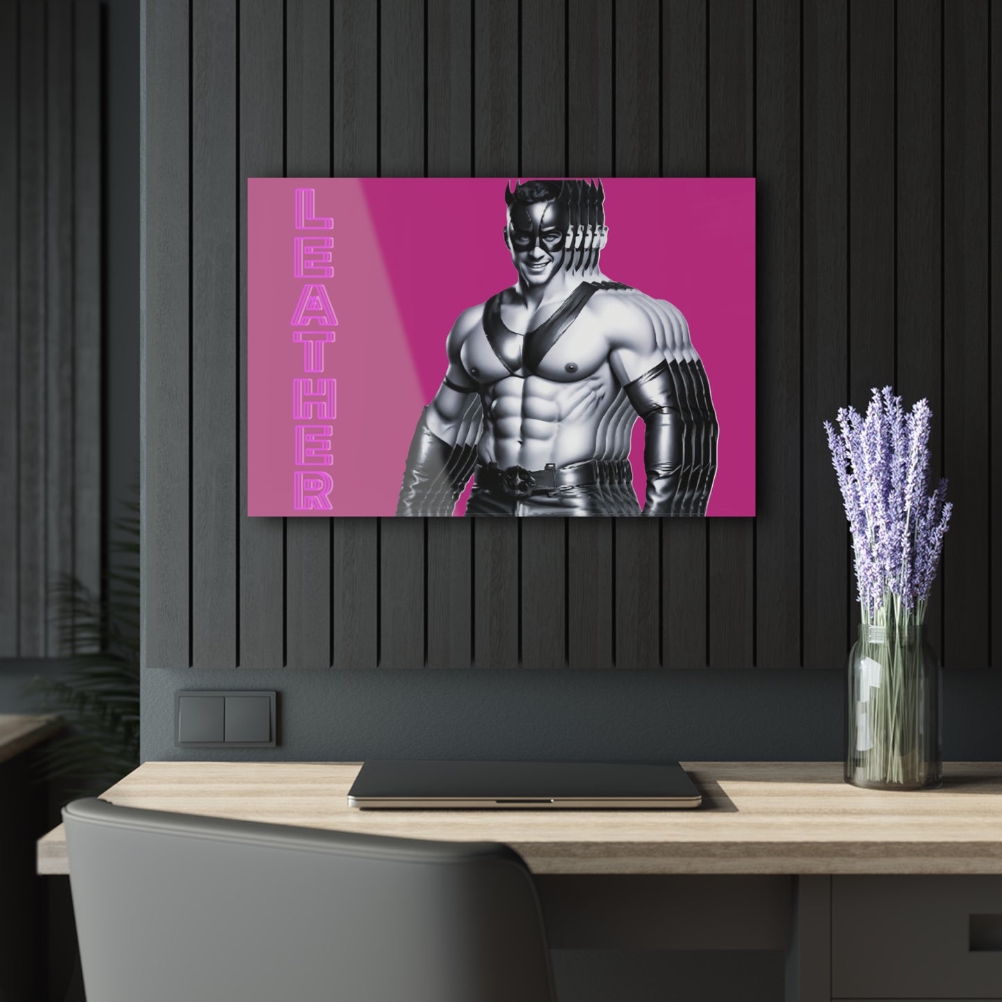 Leather: Neon NYC Nights- Acrylic Print 30″x 20″ or 20"x16"