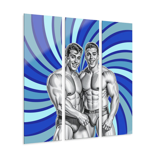 BEEFCAKES BOYS WILL BE BOYS SWIRL/LIMITED EDITION COLLECTORS Acrylic Prints (Triptych)