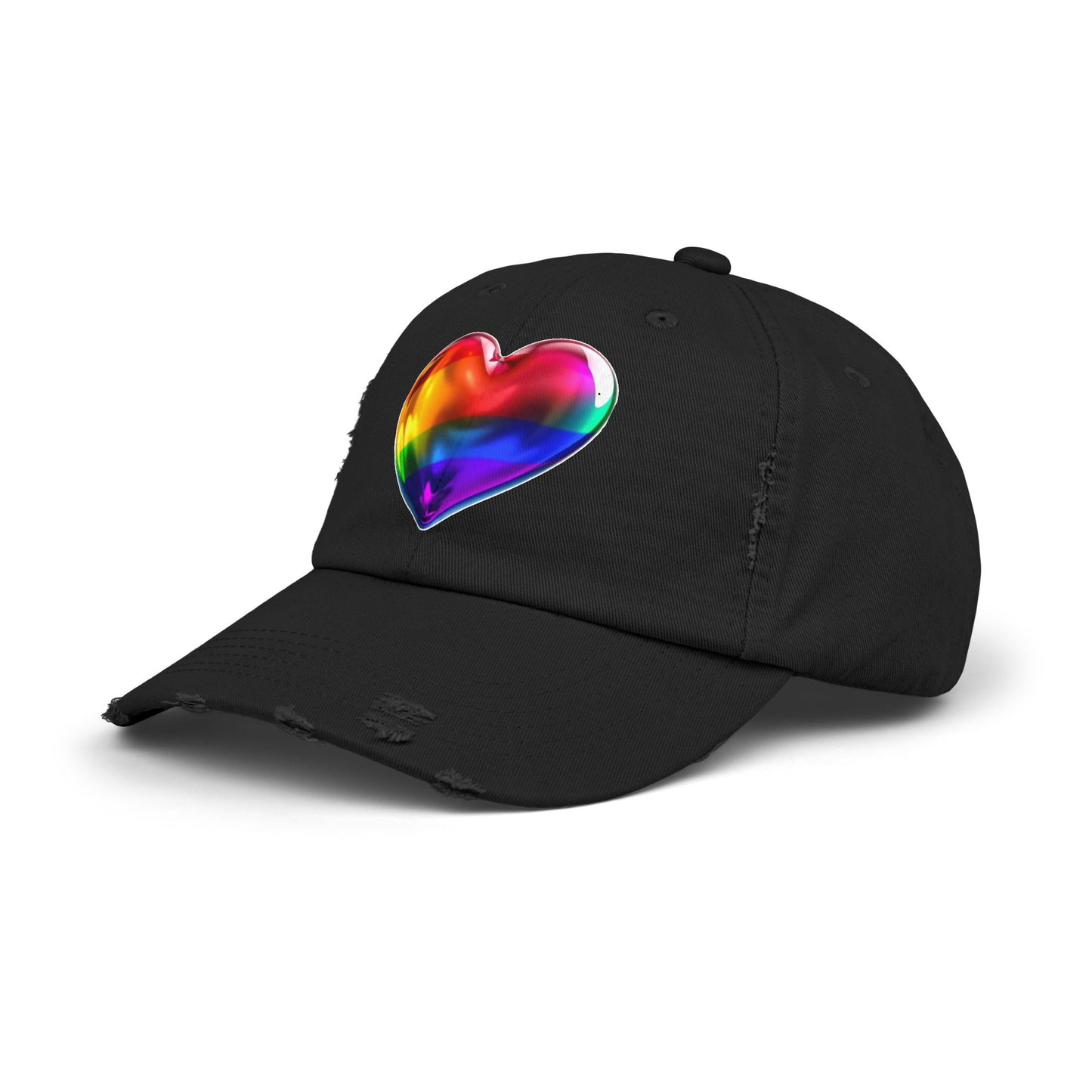 🌈PRIDE COLLECTION-THE BIG HEART-ON-DISTRESSED HAT